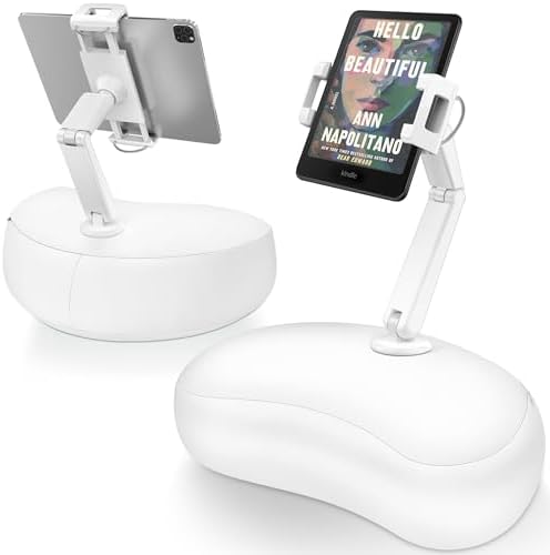 Revolutionize Your Device Experience with the Above TEK 360° Adjustable Tablet Pillow Stand – Ergonomic Bean Bag Holder for Hands-Free Use in Bed or Lap, Compatible with 4.7″ to 12.9″ Tablets and Phones, Perfect Gift for Moms – Stylish Gray Design for Enhanced Comfort and Convenience