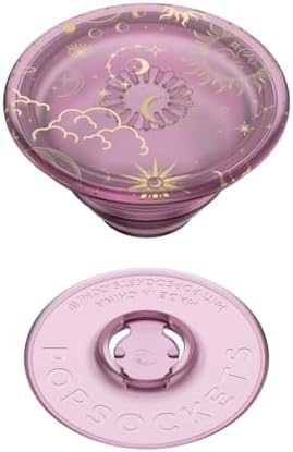 Mag Safe-Compatible Glitter Pop Socket Phone Grip & Stand – Stylish Clear Kickstand for Secure Wireless Charging and Effortless Media Viewing, Essential Cute Accessory for Enhanced Mobile Experience