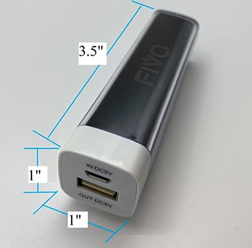 FIVO Ultra-Compact 2600 m Ah Portable Power Bank with USB Cable and Durable Carrying Case – Fast Charging Solution for i Phone, Samsung Galaxy & More (2-Pack) – Perfect for On-the-Go Charging and Emergency Power Supply