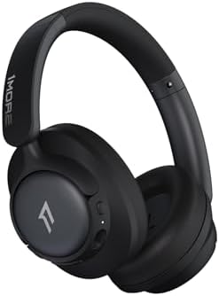 1 MORE Sono Flow SE HQ31 Wireless Bluetooth Headphones – Premium Over-Ear Design with Advanced Noise Cancellation, 90 Hours of Uninterrupted Playtime, and Hi-Res Audio Clarity for Gaming, Travel, and Work – Ergonomic Comfort in Sleek Black Finish with Superior LDAC Support