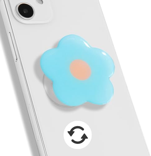 Coral Floral Daisy Phone Grip & Fidget Spinner – Mag Safe Compatible Lightweight Accessory for Enhanced Stability, Stress Relief, and Effortless One-Handed Use – Stylish and Durable Magnetic Stand for i Phone Users