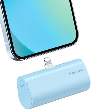 Ultra-Compact 5000 m Ah Charmast Portable Charger – 20 W PD Fast Charging Power Bank for i Phone 14/13/12/11/XR/8/7/6 – Mini Battery Pack with Enhanced Compatibility for On-the-Go Power Solutions