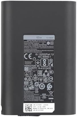 65 W USB-C Laptop Charger for Dell XPS and Latitude – Fast Charging AC Adapter with Enhanced Safety Features for Maximum Compatibility and Performance – Reliable Power Supply for Multiple Models Including XPS 13, 15, Latitude 5420, 7290, and More – Optimal Solution for Home and Office Use