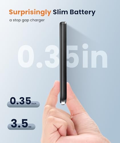 Ultra-Compact Blue Magnetic Wireless Power Bank for i Phone 12-16 Pro Max – 5000 m Ah Fast-Charging Battery Pack with Seamless Attachment for On-the-Go Convenience and Enhanced Compatibility – Essential Travel Accessory for Effortless Energy Backup