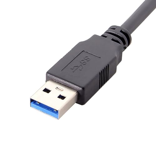 Chenyang 90-Degree Micro USB 3.0 Cable – Type A Male to Micro B Male, 3 M High-Speed Connector for Industrial Cameras & Devices, Enhanced Durability with Mount Panel Screws, Perfect for Tight Spaces and Optimal Cable Management