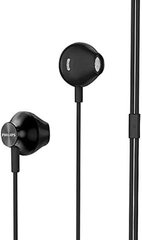 Philips USB-C Wired Earbuds with Microphone – Lightweight In-Ear Headphones Offering Powerful Bass and Seamless Compatibility for Calls and Music Control, Stylish Black Design for Daily Use and Extended Comfort