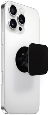 Sleek Matt Black Collapsible Phone Grip & Stand – Ergonomic Magnetic Holder for Secure Device Control & Hands-Free Viewing – Stylish All-Black Design for Enhanced Compatibility & Portability