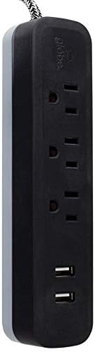 Globe Electric Designer Series 3-Outlet Power Strip in Chic Rose Finish – Stylish Surge Protector with Enhanced Compatibility and Fast Charging for Modern Homes and Offices