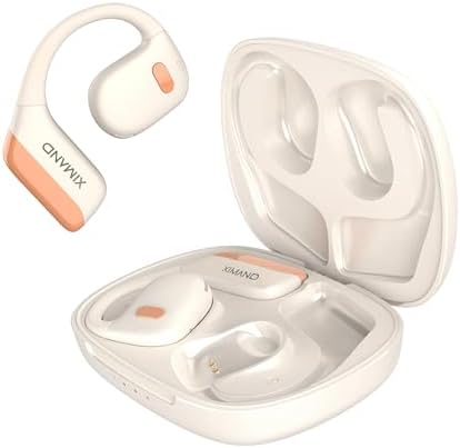 Unleash Your Audio Adventure with Open Ear Wireless Bluetooth Earbuds – 28 Hours of Playtime, Ultra-Lightweight Design, and Immersive Stereo Sound for Active Lifestyles, IPX5 Sweat-Resistant Technology, Enhanced Device Compatibility, and Quick Charge Case for Effortless Listening