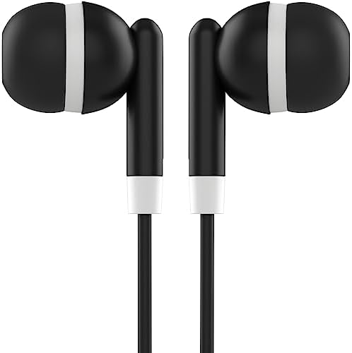 Maeline 30-Pack Noise-Isolating Earbuds with Built-In Microphone and Volume Control – Superior Stereo Bass In-Ear Headphones for i Phone, Android, PC & Laptop – Tangle-Free Design for Effortless Listening and Enhanced Compatibility