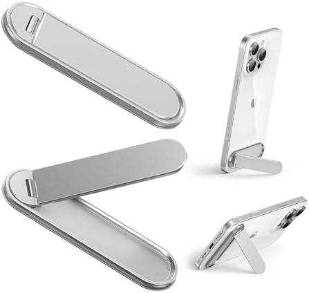 Dual-Angle Adjustable Phone Kickstand – 2 Pack Folding Stand for i Phone & Samsung – Portable, Versatile Hands-Free Holder for Optimal Viewing – Durable Black Design for All Smartphones – Perfect for Video Calls, Streaming & Reading