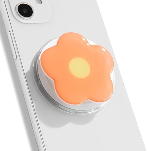 Vibrant Violet Daisy Mag Safe-Compatible Collapsible Phone Grip Stand – Stylish and Portable Mobile Accessory for Effortless Control and Enhanced Stability