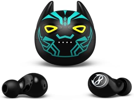Compact Bluetooth 5.0 Earbuds for Small Ears | Touch-Control Noise-Cancelling Headphones with Unique Cartoon Charging Case | Lightweight Design for Comfort | Immersive Stereo Sound Perfect for Music & Calls | Ideal for Active Lifestyles