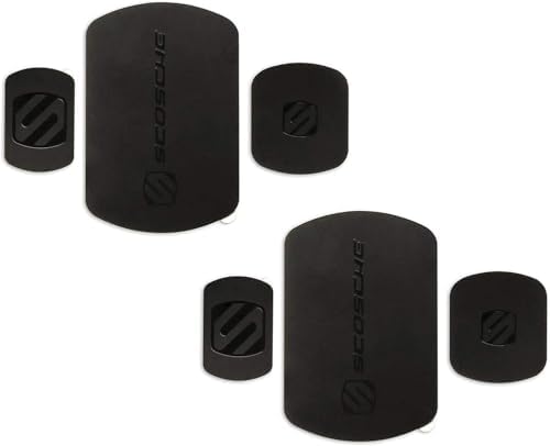 Scosche MRK2 PK-UB Universal Magnetic Phone Mount Metal Plate Kit – Essential Replacement for Secure Smartphone Holding in Vehicles – Enhanced Compatibility with All Devices & Cases – Pack of 2 Durable, Sleek Black Plates for Effortless Installation and Reliable Hands-Free Navigation
