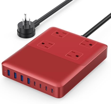 Revolutionize Your Charging Setup with the 12-in-1 USB C Power Strip – 200 W Ga N IV Fast Charger with 4 AC, 4 USB-A, and 4 USB-C Ports, Perfect for Mac Book and i Phone 16/15/14 – 5 ft Cord for Ultimate Flexibility in Home and Office Environments