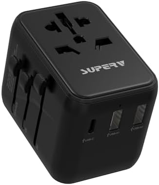Global Travel Power Adapter: All-in-One USB Type-C Wall Charger for Fast Charging in Europe, USA, UK, AUS & Asia – Compact and Safe Multi-Device Charging Solution for Travelers – Reliable and Versatile Travel Accessory