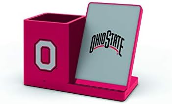NCAA Unisex Fast Wireless Charging Stand & Desk Organizer – Stylish Multi-Device Charger for Sports Enthusiasts, Efficient Workspace Solution with Built-in Accessory Compartments