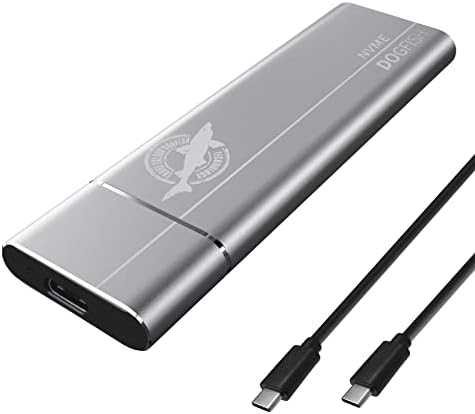 Experience Unmatched Speed and Portability with the Dogfish 512 GB Portable External SSD – Lightweight Aluminum Build, Blazing Fast 2400 MB/s Transfer Rates, Ideal for Mac, PC, and Laptop Users – Cutting-Edge 3 D NAND NVMe PCIe M.2 Technology for Unrivaled Reliability and Versatile Compatibility