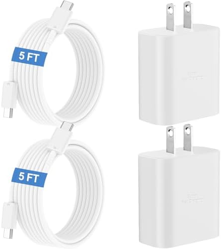 45 W Super Fast USB-C Charger with 6.6 ft Cable – Ultra-Fast Charging Adapter for Samsung Galaxy S24/S23/S22/S21/Note 20 – Stylish Deep Purple & Blue Design for Enhanced Device Performance and Safety