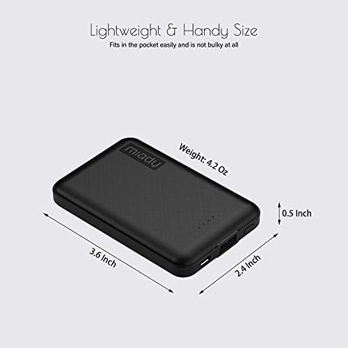 Miady Dual 5000 m Ah Mini Portable Charger – Ultimate Travel Power Bank with Fast USB-C Charging for i Phone 16/15, Galaxy S24/S22, and Android Devices – Lightweight, Compact Design for On-the-Go Convenience and Enhanced Device Compatibility