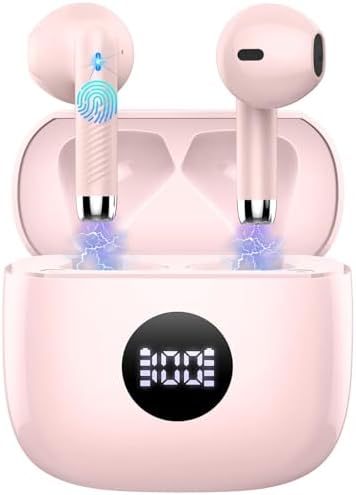 Elevate Your Audio Experience with Jxrev Wireless Earbuds: Advanced Bluetooth 5.4 Connectivity, Exceptional Active Noise Cancellation, and 40-Hour Battery Life – Perfect In-Ear Companion for Audiophiles and Busy Professionals Seeking Unmatched Sound Quality and Comfort