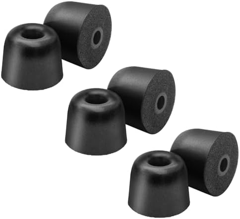 Klowcok Advanced Memory Foam Ear Tips for Shure SE215/SE425/SE535/SE846/Aonic4/Aonic5 – Unmatched Comfort & Superior Noise Isolation (3 Sizes: S/M/L) – Customized Fit for Enhanced Audio Fidelity