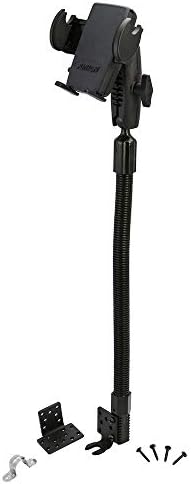 Mega Grip Car Phone Holder by ARKON – Universal Adjustable Mount for Cars & Trucks with 22″ Flexible Gooseneck Arm | Secure Seat Rail & Floor Installation | Compatible with i Phone, Samsung, and More | Enhance Your Driving Experience with Optimal Viewing Angles and Stability