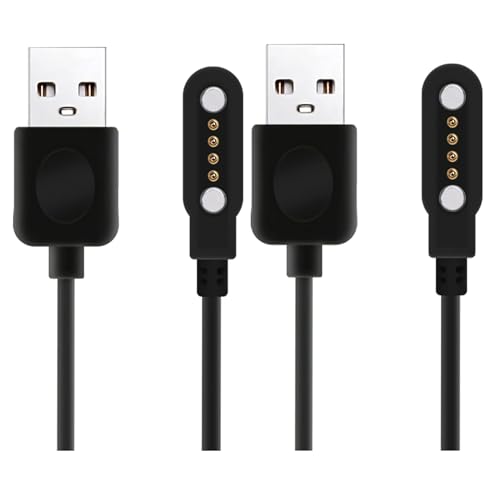 Universal Magnetic Smart Watch Charging Cable – 2 Pack High-Speed Charger for All Smartwatch Brands with 7.62 mm Pin Spacing – Durable, Efficient Power Solution for Seamless Connectivity and Enhanced Performance