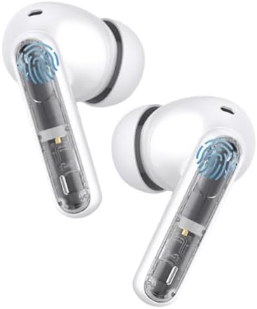 Translucent Wireless Earbuds with IPX7 Waterproof Rating – 30-Hour Battery Life for Uninterrupted Listening – Stylish and Comfortable Bluetooth Headphones for Samsung and Android Users – Premium Sound Quality and Enhanced Call Clarity for Active Lifestyles