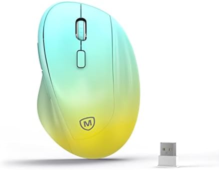 Revolutionize Your Workspace with the Green Ergonomic Wireless Mouse – Superior Vertical Design for Ultimate Comfort, Silent Clicks for Distraction-Free Focus, Long-Lasting Battery Life Powered by 1 AA Battery, Precision Control Up to 1600 DPI with USB Receiver Compatibility for PCs, Laptops, and Desktops