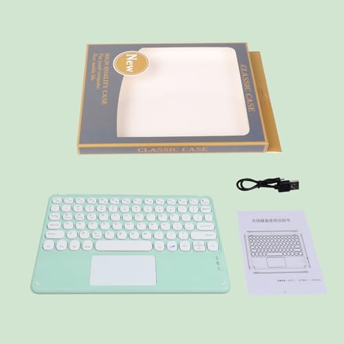 Ultra-Slim Pink Bluetooth Keyboard with Touchpad – Multi-Device Compatible Rechargeable Wireless Keyboard for i Pad, i Phone, Android, PC & Mac – Effortless Typing & Intuitive Navigation for On-the-Go Professionals and Students