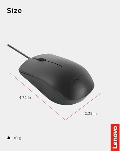 Lenovo M210 RGB Wired Gaming Mouse – High-Performance 8000 DPI Adjustable Sensor, 3 RGB Lighting Zones, and 7 Customizable Buttons for Ultimate Gaming Precision – Ergonomic Palm Grip Design for PC, Laptop, and Chrome OS Users – Unleash Your Game with Enhanced Compatibility and Style