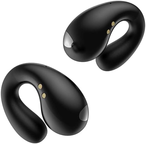 Advanced Bluetooth 5.3 Open Ear Bone Conduction Earbuds – Ultra-Lightweight Sport Headphones with 36-Hour Playtime, IPX7 Waterproof Rating, and Secure Clip-On Design for Optimal Comfort and Awareness During Workouts – Effortless Wireless Connectivity and Exceptional Sound Quality for Active Individuals