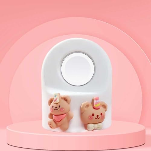 Stylish Cartoon Silicone Apple Watch Charging Dock – Enhanced Nightstand Compatibility for All Series Ultra/8/SE2/7/6/5/4/3/2/1 – Fast-Charging Solution with Tidy Cable Management for Personalized Décor and Elevated Viewing Experience