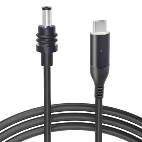 DC to USB-C Power Cable with LED for Starlink Mini 2M/6.5FT, Support PD 100W 20V/5A Input, 19AWG Cord & Waterproof Barrel Jack, Compatible with USB-C PD Power Bank Charger Power Supply – Enhanced Compatibility and Speed