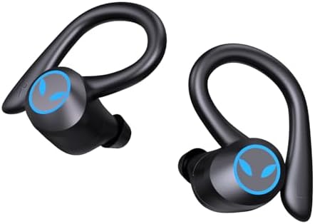 Elevate Your Audio Experience with Bluetooth 5.1 Sports Earbuds – Ergonomic Earhook Design for Secure Comfort, Immersive HD Sound for Gaming and Workouts, Sweatproof Durability for Active Lifestyles (Black)