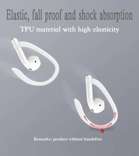 Secure Fit Anti-Slip Ear Hooks for Apple Air Pods 1-4 & Pro Series – Ultimate Comfort and Stability for Sports Enthusiasts – Engineered Black Accessories for Uninterrupted Audio Enjoyment