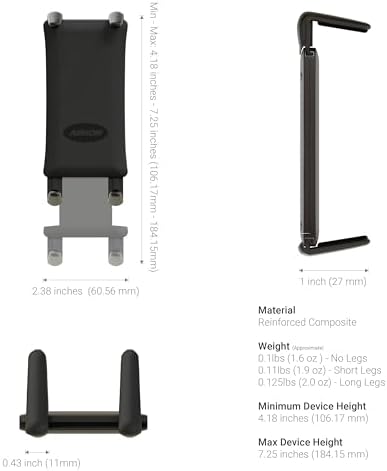 Universal Slim-Grip Ultra Phone and Tablet Holder – Securely Mounts All Devices from 4 to 8 Inches for Effortless Hands-Free Navigation and Streaming – Compatible with i Phone, i Pad, Samsung, Google, and More – Dual-T Pattern Pedestal Installation for Enhanced Versatility and Stability
