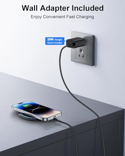 NANAMI Fast Wireless Charger – 7.5 W Qi Certified Charging Pad with PD3.0 Adapter for i Phone 16/15/14/13/12 & 10 W for Samsung Galaxy S25/S24/S23/S22/S21/Note 20 – Sleek & Compact Design, Advanced Safety Features, Effortless Charging for Home and Office Efficiency