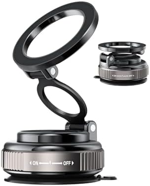 2025 Premium Magnetic Car Phone Holder – State-of-the-Art Vacuum Suction Mount with Adjustable Triple-Axis Design, 360° Rotation, and Compact 180° Foldable Bracket for All Smartphones, Including Mag Safe – Transform Your Driving Experience with Superior Stability and Effortless Accessibility