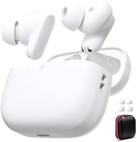 Experience Unmatched Sound Quality with High-Fidelity Bluetooth 5.4 True Wireless Earbuds – Premium Noise Cancelling In-Ear Headphones Featuring Hi-Fi Bass for i Phone, Samsung, and Pixel Devices – Ergonomically Designed for Ultimate Comfort and Extended Battery Life for All-Day Listening Enjoyment.