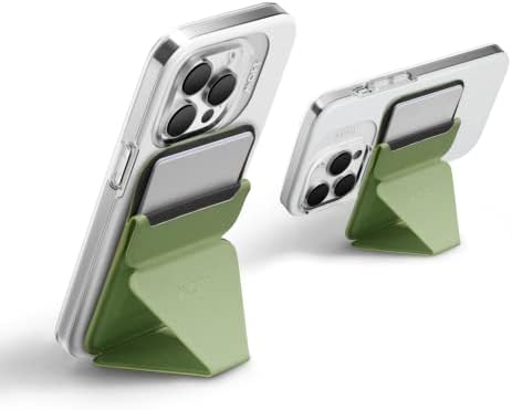 MOFT MagSafe Wallet for iPhone 15/14/13/12 Series, Strong Magnetic Phone Card Holder Fit 2 Cards & 3 Viewing Angles & Stain-Resistant Vegan Leather Phone Stand, Maple – Enhanced Compatibility and Speed