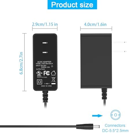Versatile 6 V 1 A AC-DC Power Adapter with 5 Multi-DC Connectors – Perfectly Compatible with Breg Polar Care Cube & HON-Kwang HK Series – Global Input Voltage Range of 100 V to 240 V – Lightweight, Robust Design for Reliable Daily Performance and Adaptability