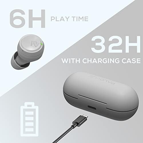 PALOVUE Bluetooth 5.3 Wireless Earbuds – Premium Deep Bass In-Ear Headphones with Built-In Microphone, 35 Hours Playtime, Compact Charging Case, Ideal for Sports, Work, and Everyday Use – Unmatched Comfort and Durability for i Phone & Android Users