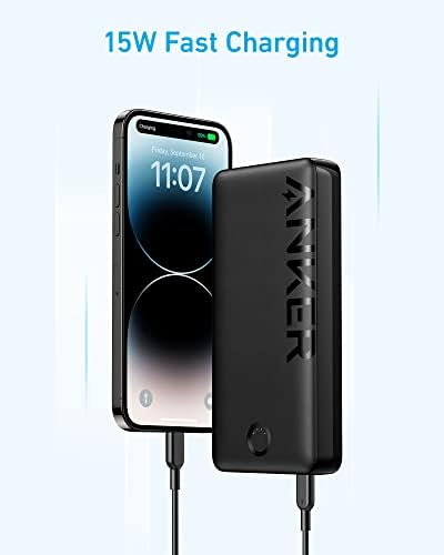 High-Capacity ANKER 20,000 m Ah Portable Charger – Fast Charging Power Bank with Dual USB-A and USB-C Ports for Effortless Compatibility with i Phone 16/15/14/13/12 and Samsung Galaxy – Ideal for Travel and Daily Use – Compact Design for Ultimate Convenience