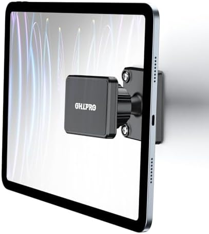 OHLPRO 360° Rotatable Magnetic Tablet Wall Mount Holder – Versatile i Pad Stand with Dual Metal Plates for Secure and Flexible Use on Walls, Boats, and Cabinets – Ultimate Stability and Convenience for Home and Office