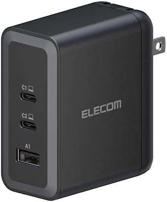 Ultra-Fast ELECOM 150 W USB-C Wall Charger Block – Compact Multi-Port Ga N II Adapter for Rapid Charging of Laptops, Tablets, i Phones & More – Enhanced Safety Features for All Devices – Perfect for On-the-Go Charging Solutions