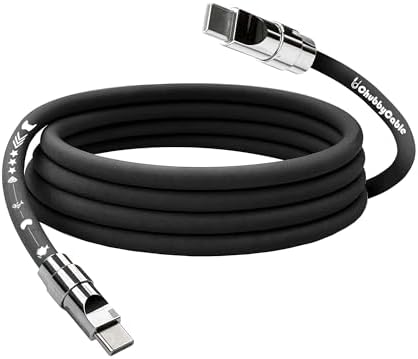 chubbycable Mirrored Head Chubby – 240W Fast Charging Cable Ultra-Thick Silicone USB C Cable Phones Tablets C to C Charger Cord, Red, Type-C to Type-C, 3.3FT – Enhanced Compatibility and Speed