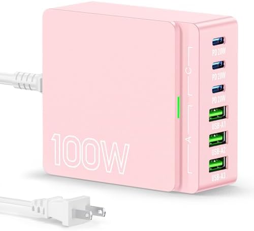 Revolutionize Your Charging Routine with the 100 W Ga N 6-Port USB C & A Power Station – Ultimate Fast Charging Hub for i Phone, i Pad, Samsung, and Android Devices – Compact Cube Design with Smart Power Management for Efficient Multi-Device Charging Solutions