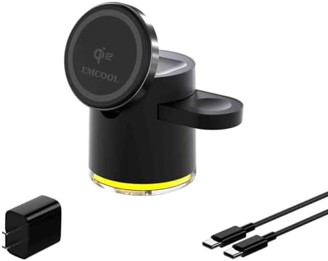 Revolutionize Your Charging Routine with the 4 in 1 Qi2 Certified Magnetic Wireless Charger – 15 W Fast Charging Station for i Phone 12-16, Apple Watch & Air Pods, Compact & Foldable Design with 30 W Adapter Included (Sleek White Finish) – Ultimate Apple Device Compatibility and Space-Saving Solution